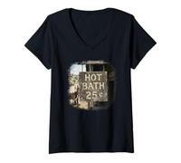 Women's Hot Bath Old West V-Neck T-Shirt