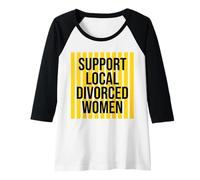 Womens Hot Ex Wife Striped Sarcastic Raglan Baseball Tee