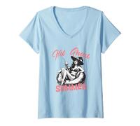 Women's Hot Ghoul Summer Witch Summerween V-Neck T-Shirt