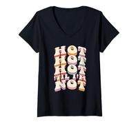 Womens Hot, Hot, Hot… ’Til I’m Not, Funny Menopause Graphic V-Neck T-Shirt