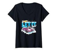 Womens Hot Wheels Let it Snow V-Neck T-Shirt