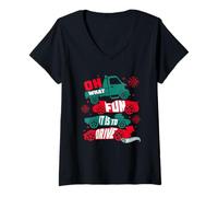 Womens Hot Wheels Oh What Fun It is to Drive V-Neck T-Shirt