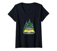 Womens Hot Wheels Rodger Dodger Holiday V-Neck T-Shirt