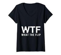 Womens House Flipping - WTF What The Flip V-Neck T-Shirt