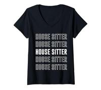 Womens House Sitter V-Neck T-Shirt