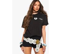 Womens Houston Cowgirls Club Printed Front And Back T-Shirt - Black - M, Black