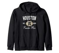 Womens Houston Frenchie Mom Shirt French Bulldog Dog Lover Zip Hoodie