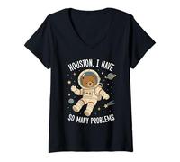 Women's Houston I Have So Many Problems Bear V-Neck T-Shirt
