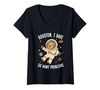 Women's Houston I Have So Many Problems Dog V-Neck T-Shirt