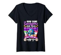 Women's How Come Everyone Else Yells Bingo All I Ever Yell Lucky V-Neck T-Shirt