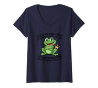 Womens How Do You Sleep at Night Knowing People Don't Like You Frog V-Neck T-Shirt