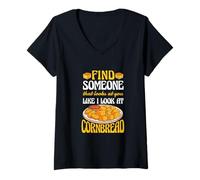 Womens How I Look At Cornbread Comfort Food Lover V-Neck T-Shirt