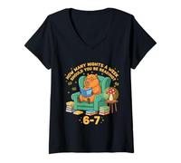 Womens How Many Nights A Week Should You Be Reading 67 Capybara V-Neck T-Shirt