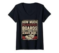 Women's How Much Charcuterie Boards Does A Woman Need More Foodie V-Neck T-Shirt