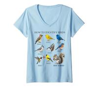 Women's How to Identify Birds Humorous Wildlife V-Neck T-Shirt