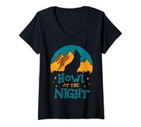 Women's Howl at The Night V-Neck T-Shirt
