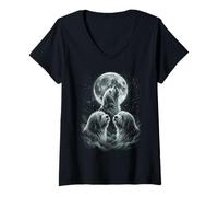 Women's Howling At The Moon Sheepdogs V-Neck T-Shirt