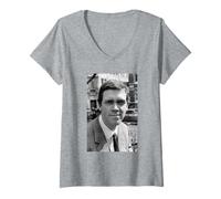Womens Hugh Laurie Comedian & House Actor in 1983 V-Neck T-Shirt