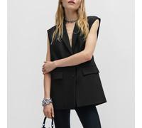 Women's Hugo Aneris Logo Lining Regular-Fit Waistcoat in Black