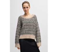 Women's Hugo Boss Fernade Jacquard-Knit Sweater in Cream