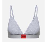 Women's Hugo Red Logo Label Triangle Bra in Grey Uk XS brand New