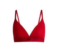 Women's Hugo Red Logo Label Triangle Bra in Red