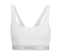 Women's Hugo Sporty Logo Band Bralette in White
