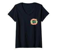Womens Hula Hula for Lesson Aloha Tropical Hawaii Hibiscus Cute Popular Hawaiian Flowers V-Neck T-Shirt