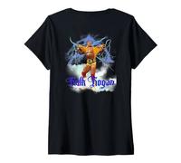 Women's Hulk Hogan_008_Back Printed V-Neck T-Shirt