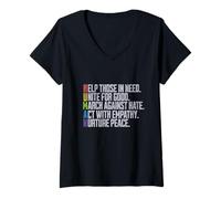 Womens Human - Equality Human Rights LGBTQIA Pride Love BLM V-Neck T-Shirt