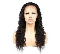 Women's Human Hair Lace Wig Brazilian Human Hair Full Lace Glueless Full Lace 120% Density With Baby Hair Water Wave Wig Natural Black