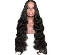 Women's Human Hair Lace Wig Brazilian Human Hair Glueless Lace Front 150% Density With Baby Hair Wavy Body Wave Natural Wave Wig Black