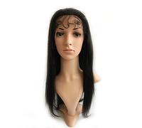 Women's Human Hair Lace Wig Human Hair Full Lace 130% Density Straight Wig Natural Black Medium Long 100% Hand Tied African American Wig