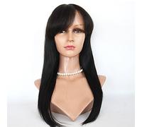 Women's Human Hair Lace Wig Human Hair Full Lace Lace Front 130% Density Straight Wig Dark Black Black Dark Brown Medium Brown Short