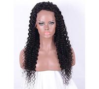 Women's Human Hair Lace Wig Human Hair Lace Front 130% Density Kinky Curly Wig Natural Black Medium Long Smooth Adjustable 100% Hand Tied
