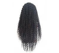 Women's Human Hair Lace Wig Human Hair Lace Front Glueless Lace Front 130% Density Kinky Curly Wig Black Medium Long 100% Hand Tied