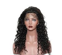 Women's Human Hair Lace Wig Human Hair Lace Front Glueless Lace Front 130% Density Water Wave Wig Black Short Medium Long 100% Hand Tied