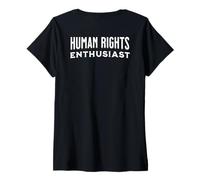 Womens Human Rights Enthusiast Dignity Equality No Discrimination V-Neck T-Shirt