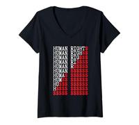 Womens Human Rights Social Justice Activist Protest & March V-Neck T-Shirt
