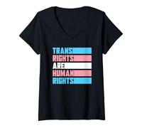 Womens Human Rights Transgender LGBTQ CSD Transsexual V-Neck T-Shirt