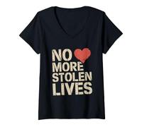 Women's Human Trafficking Awareness Stop Exploitation V-Neck T-Shirt