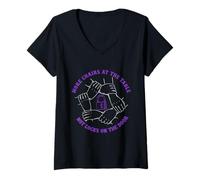 Womens Humanity Equality More Chains On The Table V-Neck T-Shirt