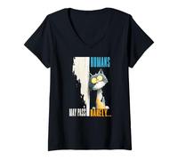 Womens Humans may pass barely V-Neck T-Shirt
