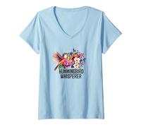 Women's Humming Bird Whisperer V-Neck T-Shirt