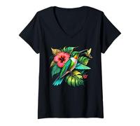 Womens Hummingbird Design For A Hummingbird Lover V-Neck T-Shirt