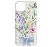 WOMEN'S HUMMINGBIRD FLORAL WATERCOLOR FLOWER GARDEN BOUQUET Case for iPhone 14 Plus
