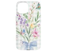 WOMEN'S HUMMINGBIRD FLORAL WATERCOLOR FLOWER GARDEN BOUQUET Case for iPhone 15