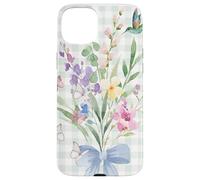 WOMEN'S HUMMINGBIRD FLORAL WATERCOLOR FLOWER GARDEN BOUQUET Case for iPhone 15 Plus