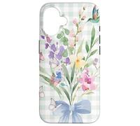 WOMEN'S HUMMINGBIRD FLORAL WATERCOLOR FLOWER GARDEN BOUQUET Case for iPhone 16