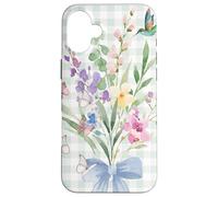 WOMEN'S HUMMINGBIRD FLORAL WATERCOLOR FLOWER GARDEN BOUQUET Case for iPhone 16 Plus